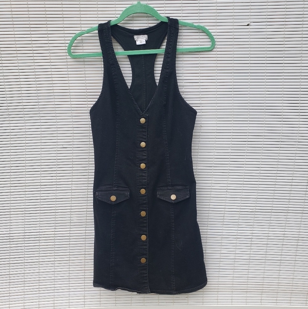 Black denim dress